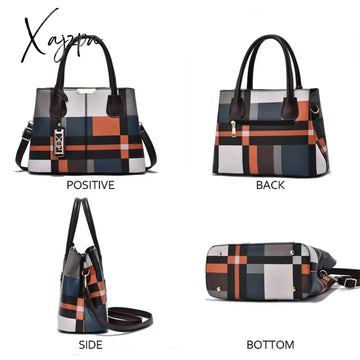 Xajzpa - Ladies Quality Leather Letter Shoulder Bags For Women Luxury Handbags Designer Fashion